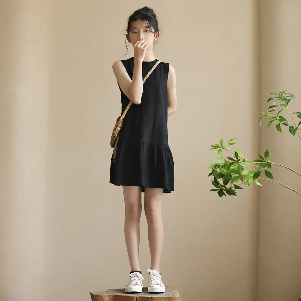 后系带 针织裙 Tie Back Knitted Mini Dress in Black/ White