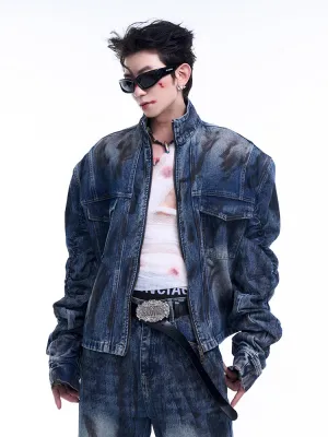 【24s Sep.】Wrinkled Short Denim Jacket