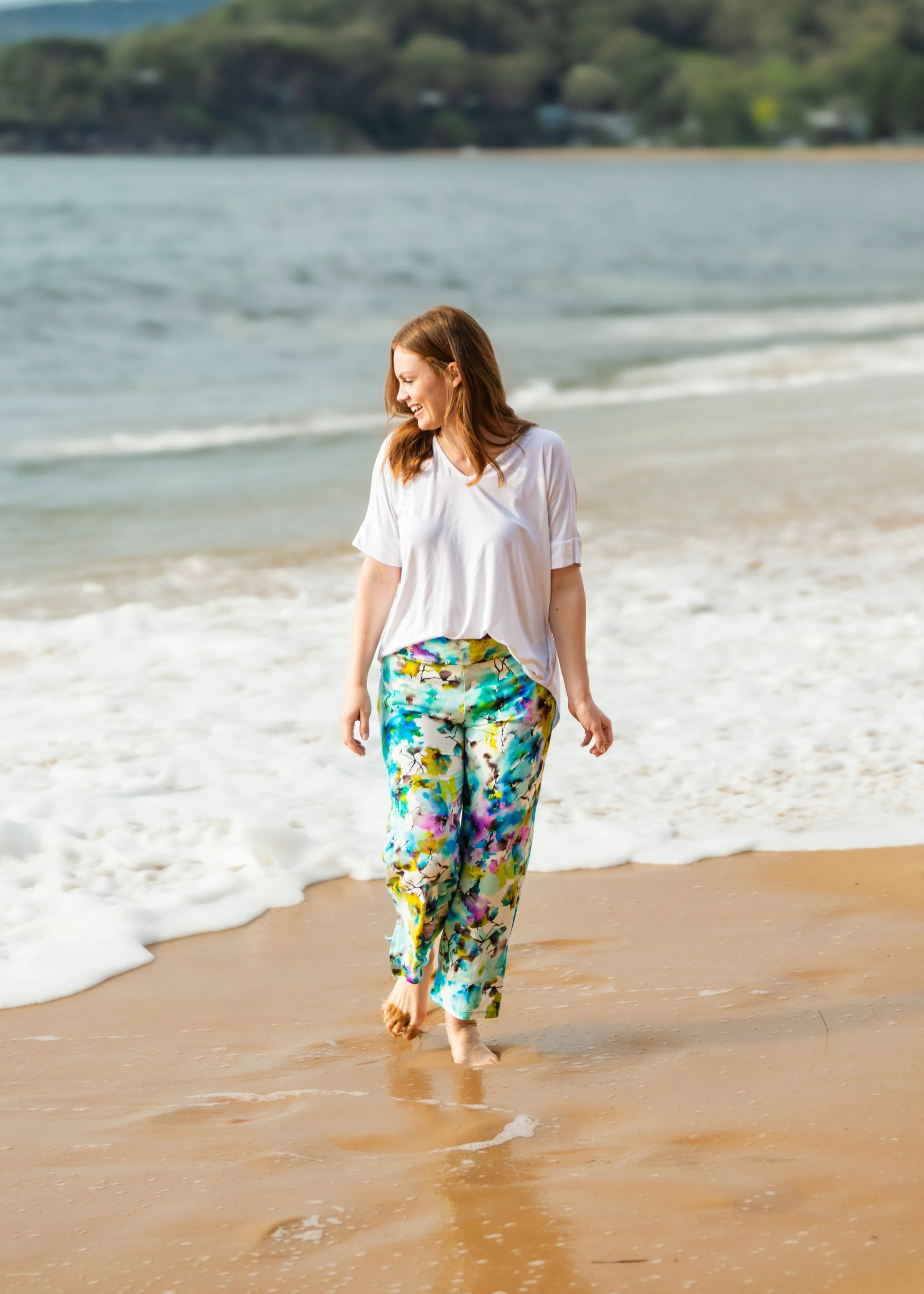 Barney jersey crop pant in Willow