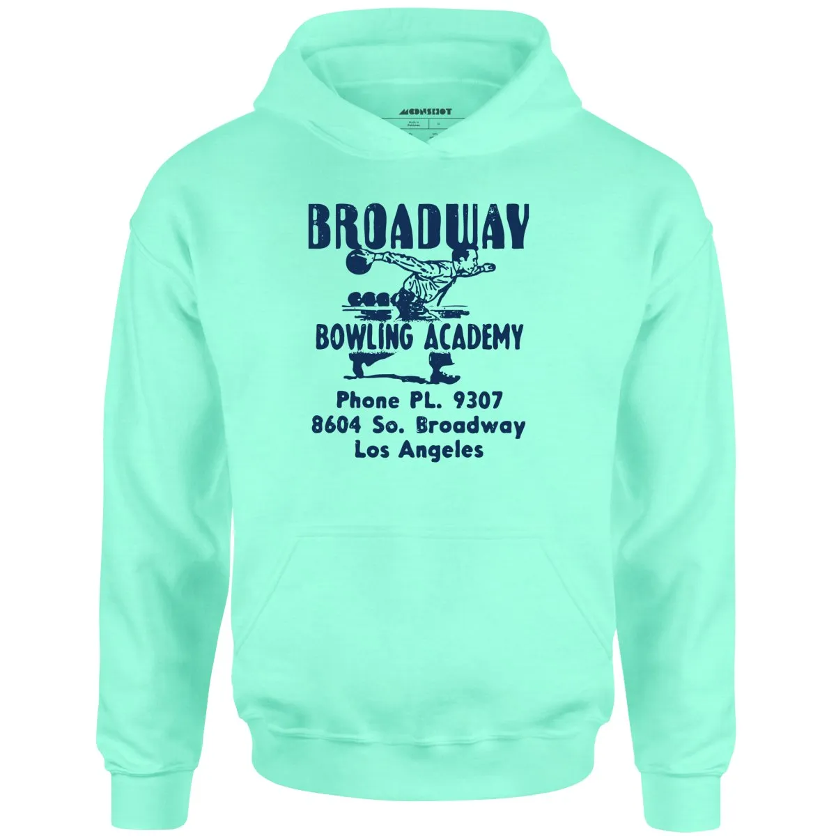 Broadway Bowling Academy - Los Angeles, CA - Vintage Bowling Alley - Unisex Hoodie