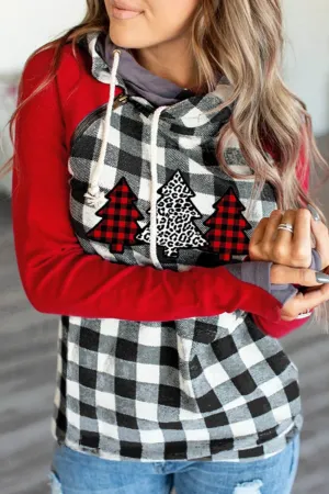 Christmas Tree Plaid Hoodie