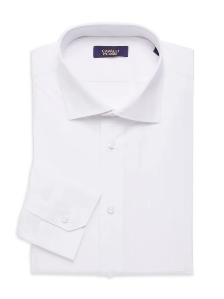 Classic comfortable fit shirt Cavalli Class By Roberto Cavalli, white