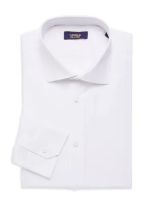 Classic comfortable fit shirt Cavalli Class By Roberto Cavalli, white