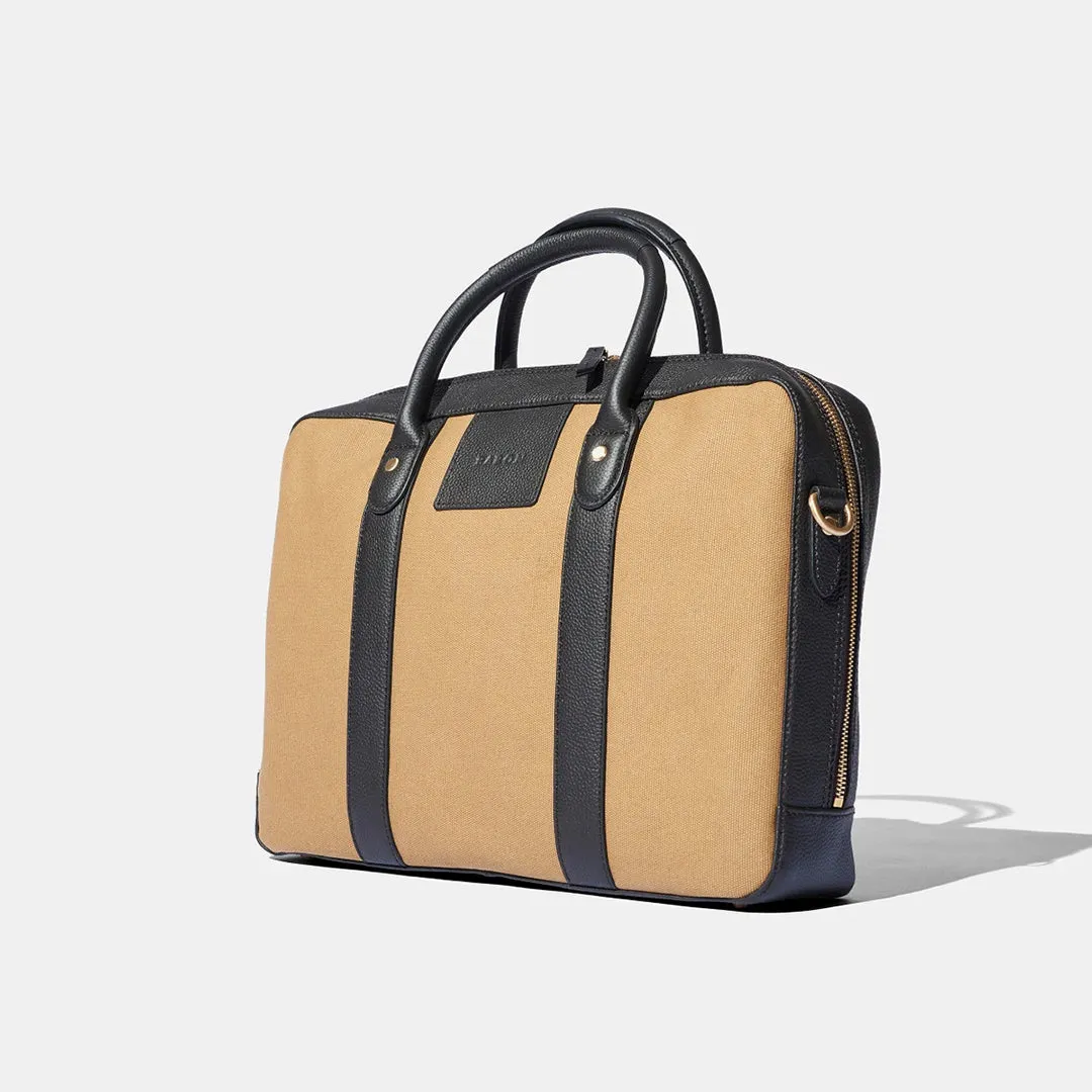 Computer Tote Khaki Canvas by Baron