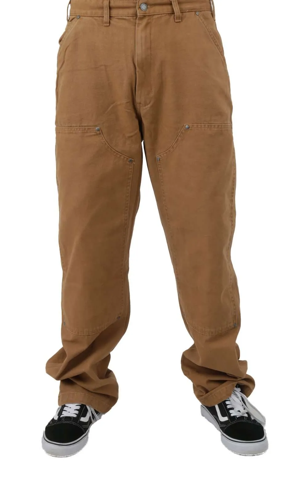 Dickies Stonewashed Brown Duck Double Front Work Pants