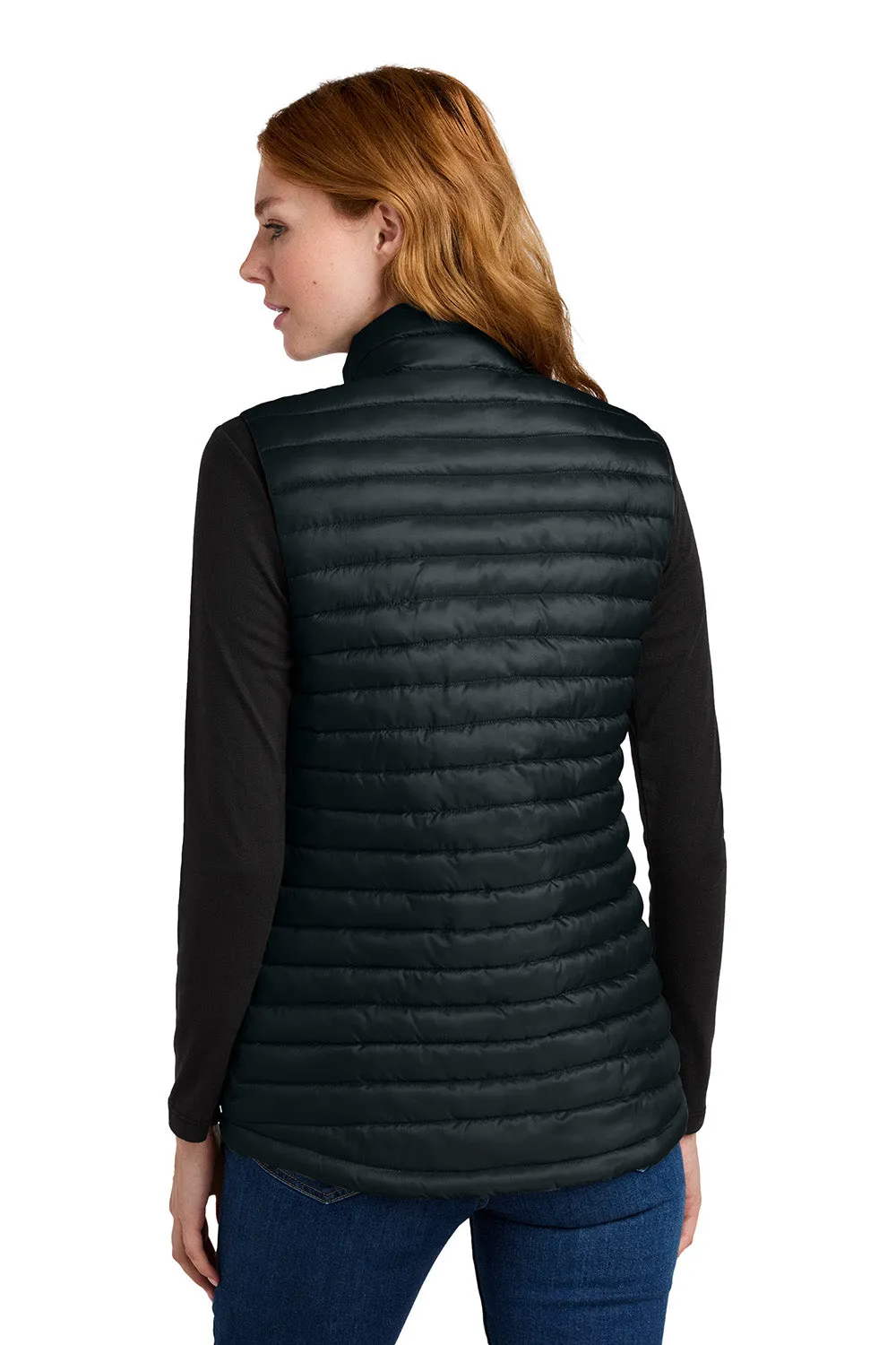 Eddie Bauer Womens Packable Quilted Water Resistant Full Zip Vest - Black