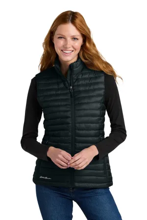 Eddie Bauer Womens Packable Quilted Water Resistant Full Zip Vest - Black