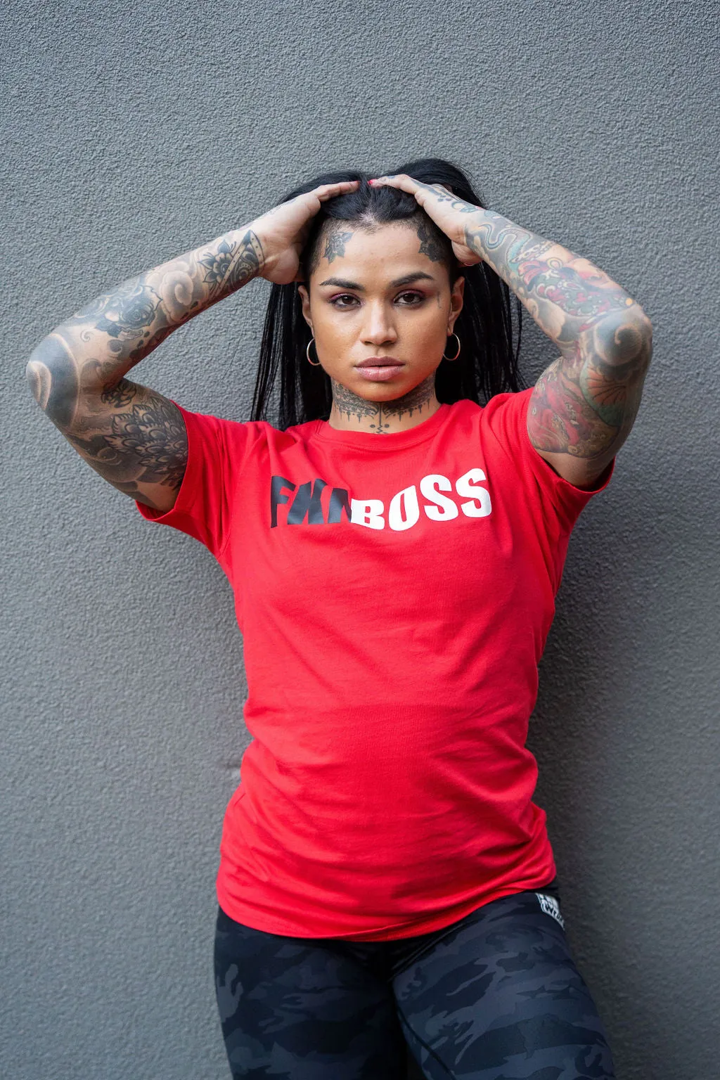 FKNBOSS | Women's Gym T-Shirt | Red