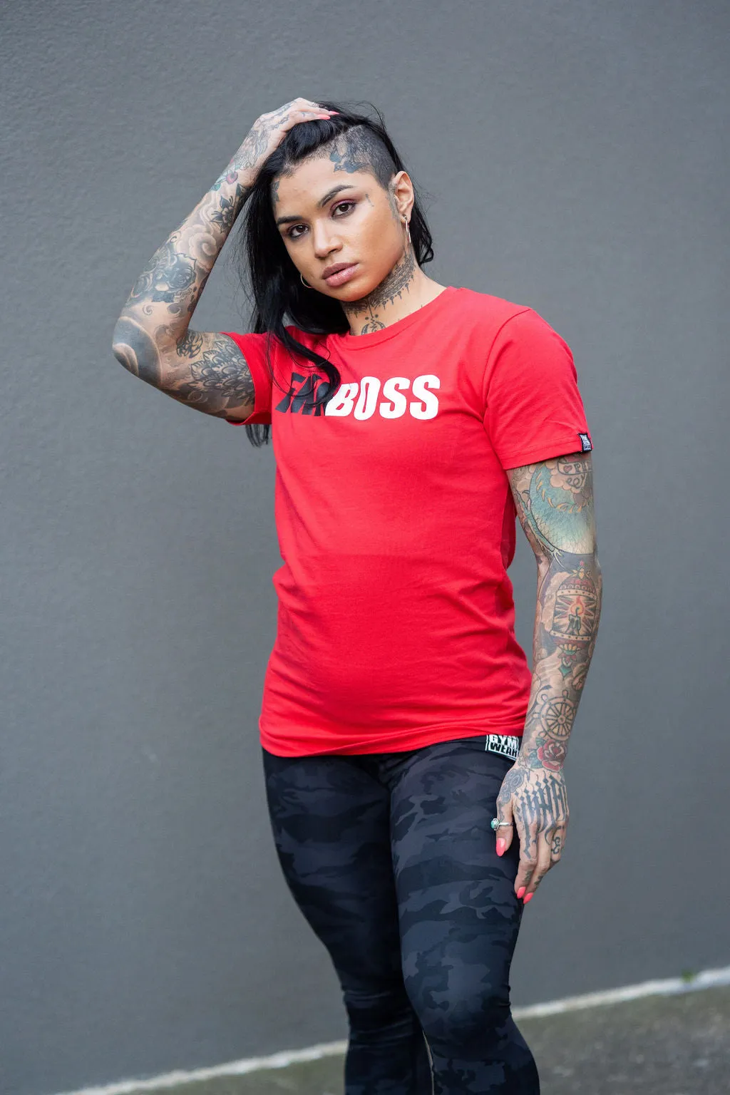 FKNBOSS | Women's Gym T-Shirt | Red