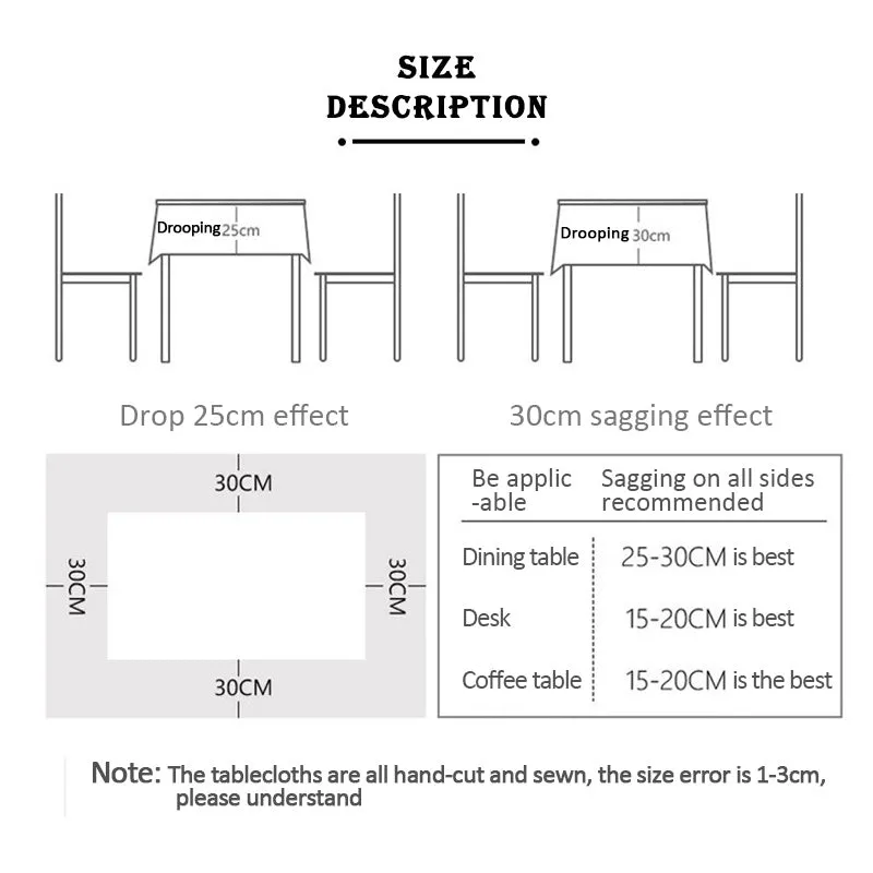 Flax Tablecloth Japanese-style Waterproof and Oilproof Heatproof Tablecloth Rectangular Household Decoration