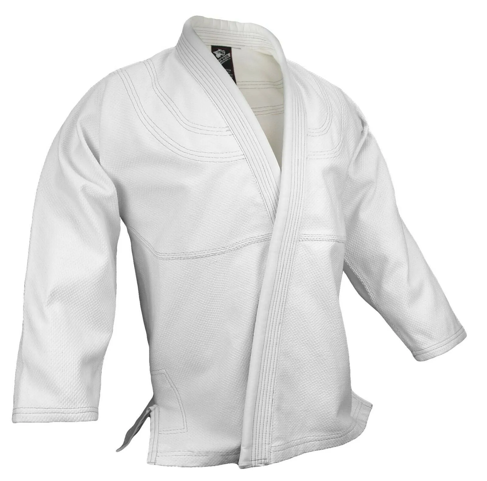 Jiu Jitsu Uniform, Diamond/Double Weave, White