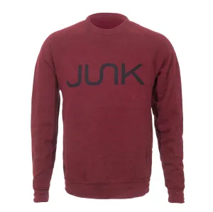 JUNK Heathered Cardinal Crew Sweatshirt