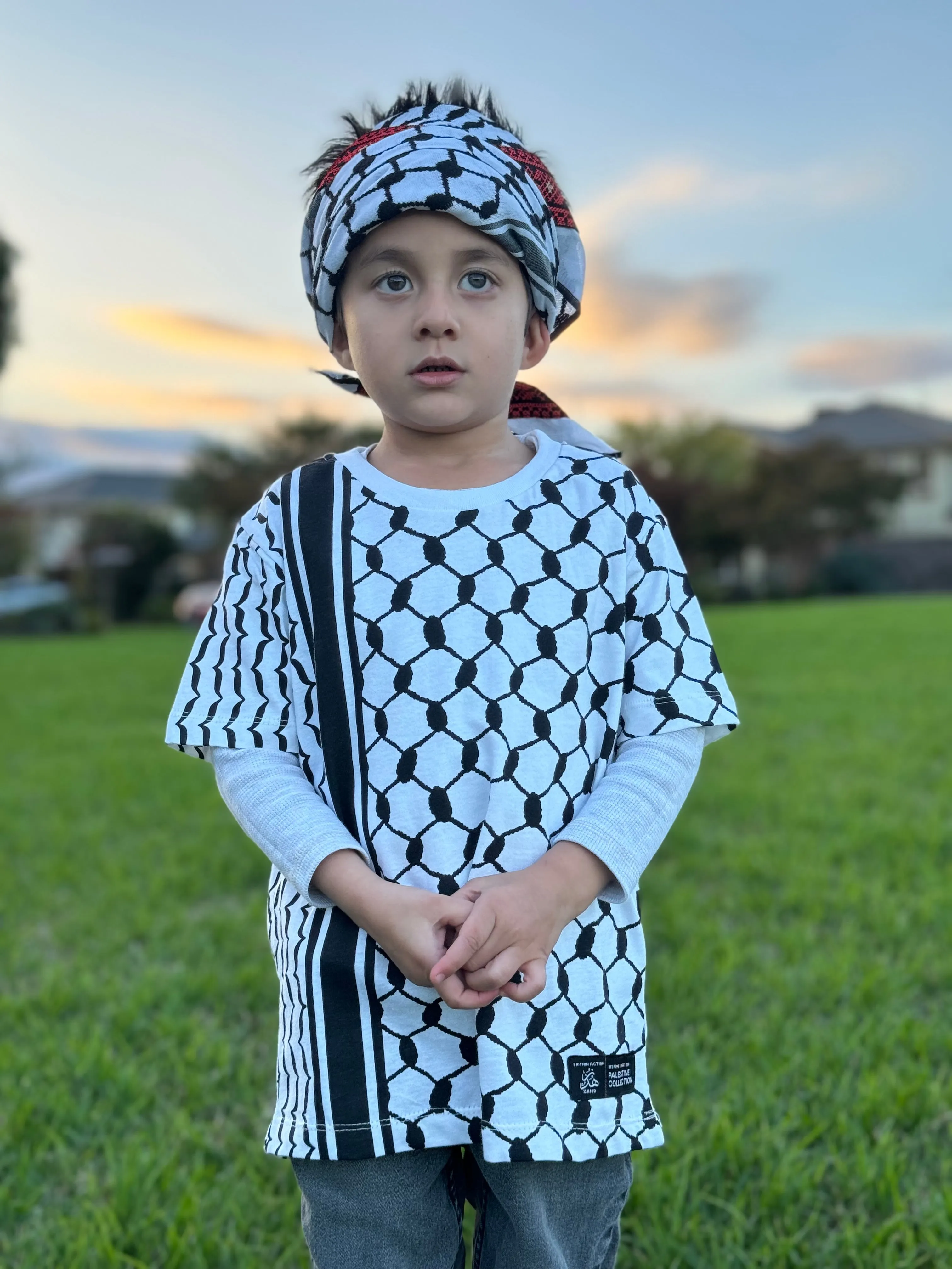 Keffiyeh White & Black T-Shirt