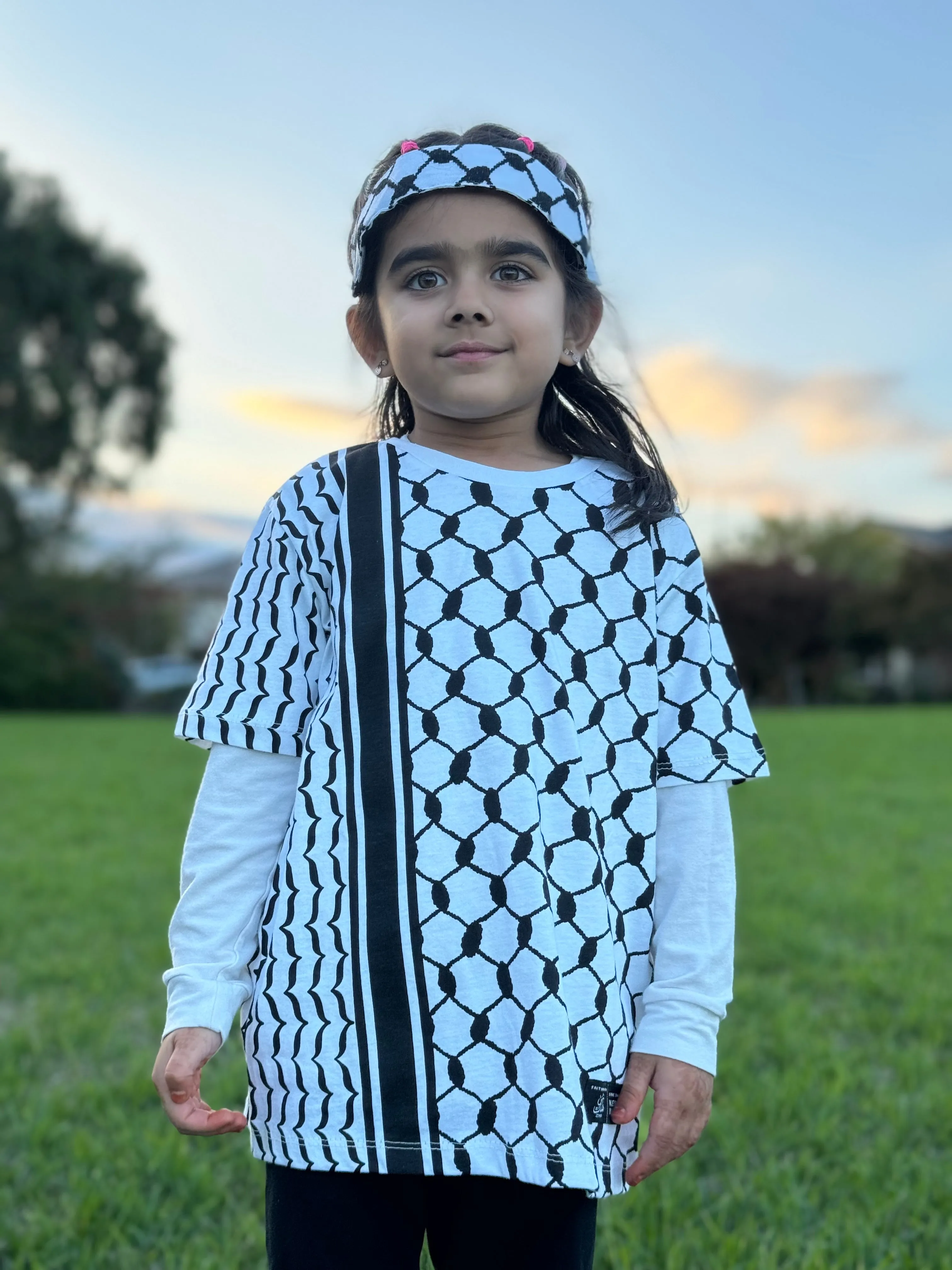 Keffiyeh White & Black T-Shirt