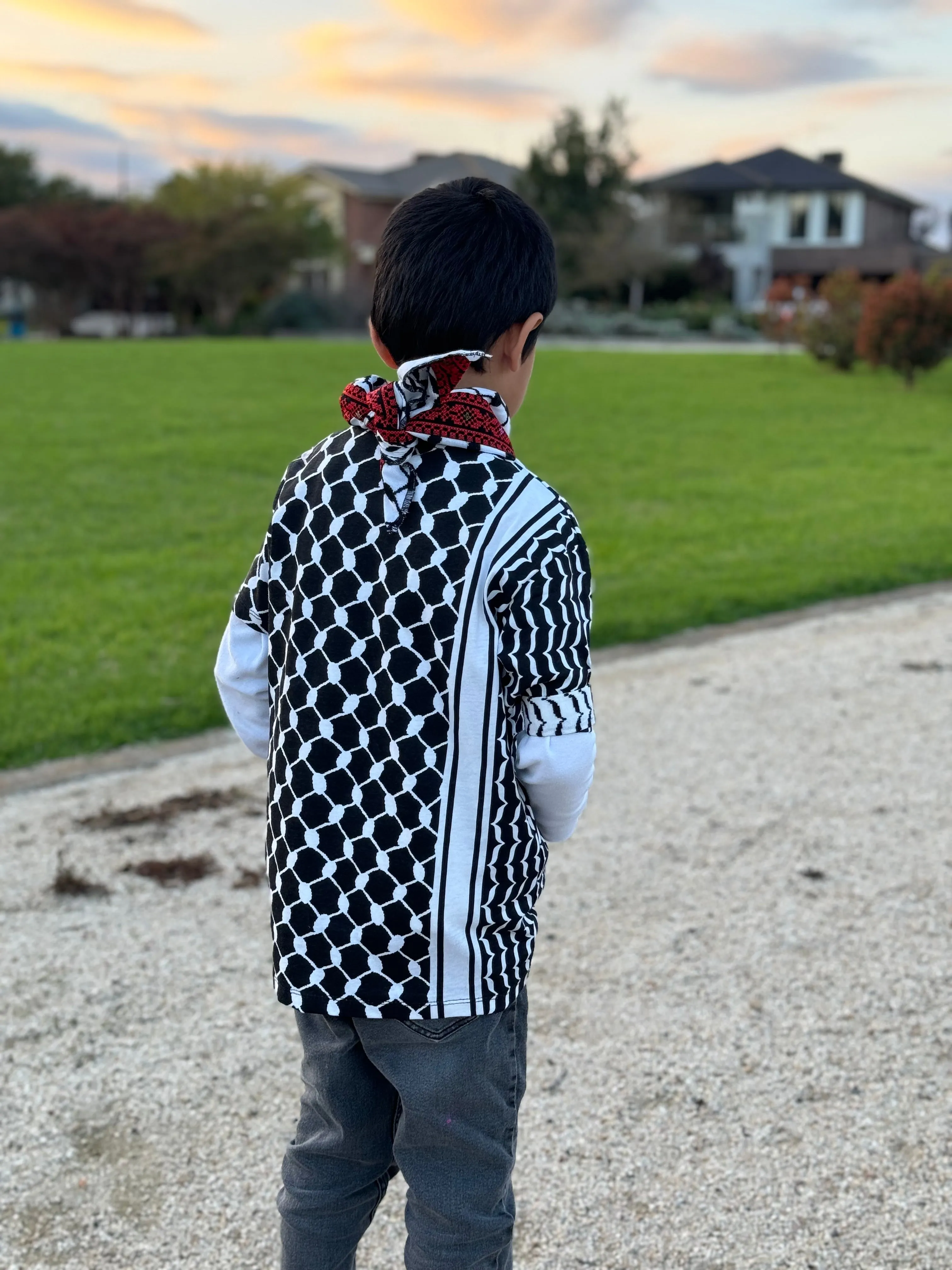 Keffiyeh White & Black T-Shirt