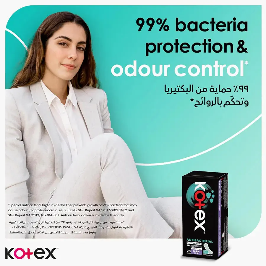 Kotex Antibacterial Liners 64's