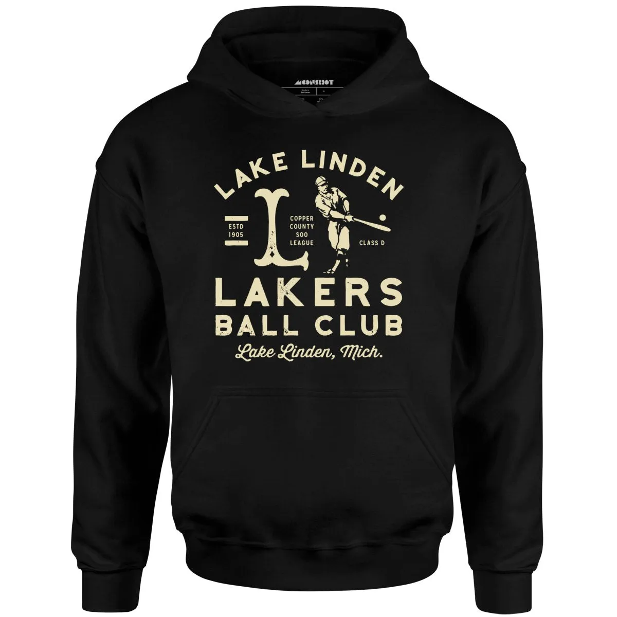 Lake Linden Lakers - Michigan - Vintage Defunct Baseball Teams - Unisex Hoodie