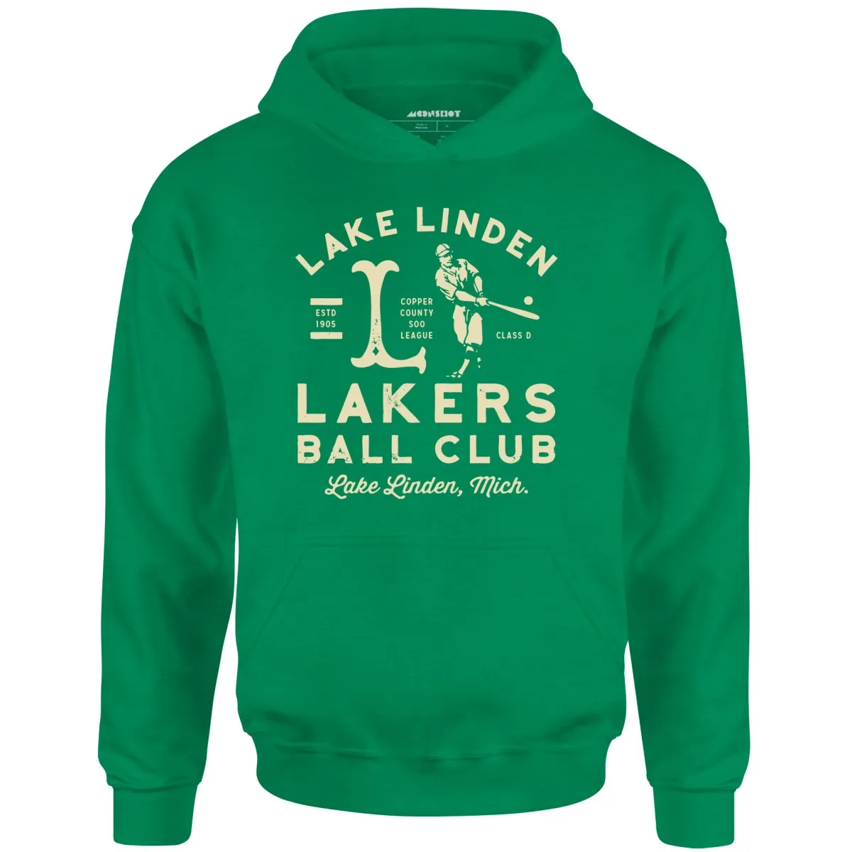 Lake Linden Lakers - Michigan - Vintage Defunct Baseball Teams - Unisex Hoodie