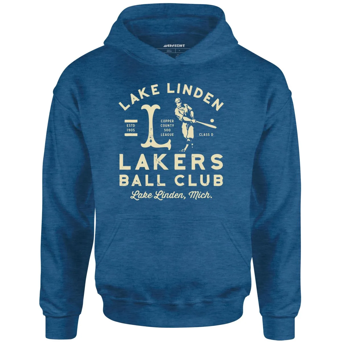 Lake Linden Lakers - Michigan - Vintage Defunct Baseball Teams - Unisex Hoodie