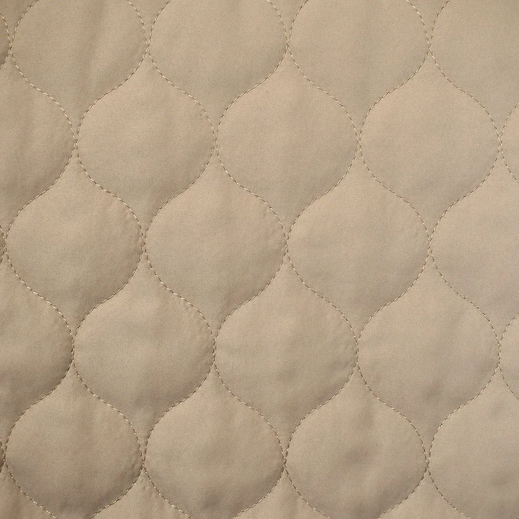 Light Weight Matte Bubble Quilted Puff Coating Latte