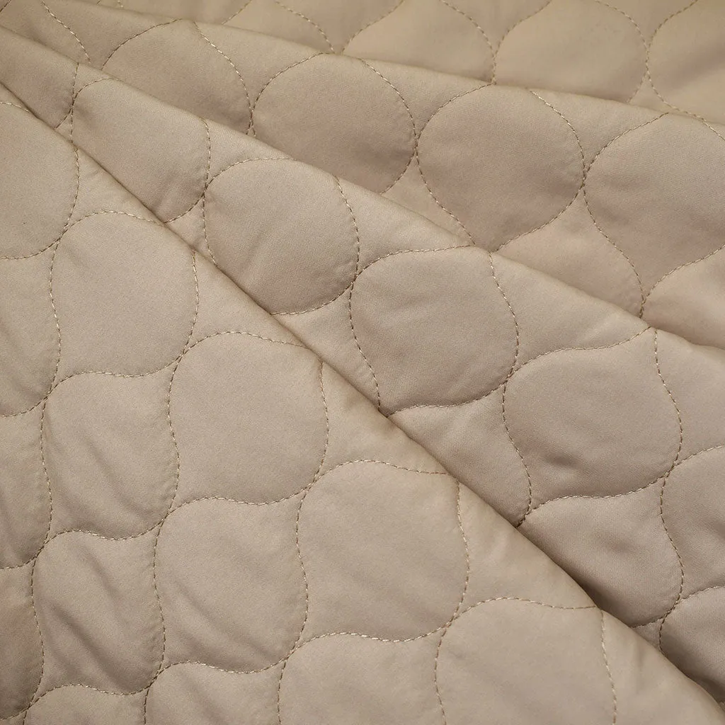 Light Weight Matte Bubble Quilted Puff Coating Latte