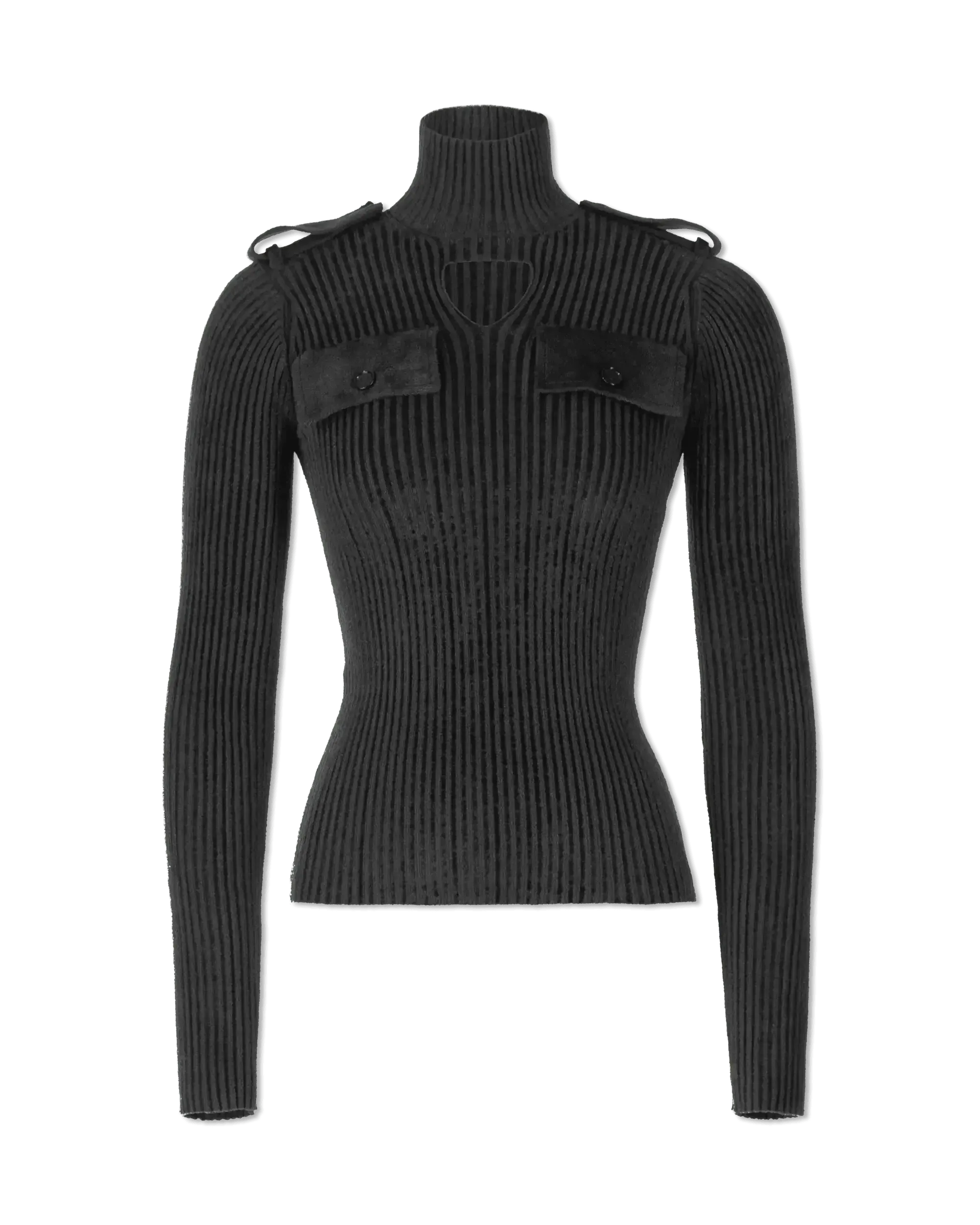 Lightweight Ribbed Turtleneck