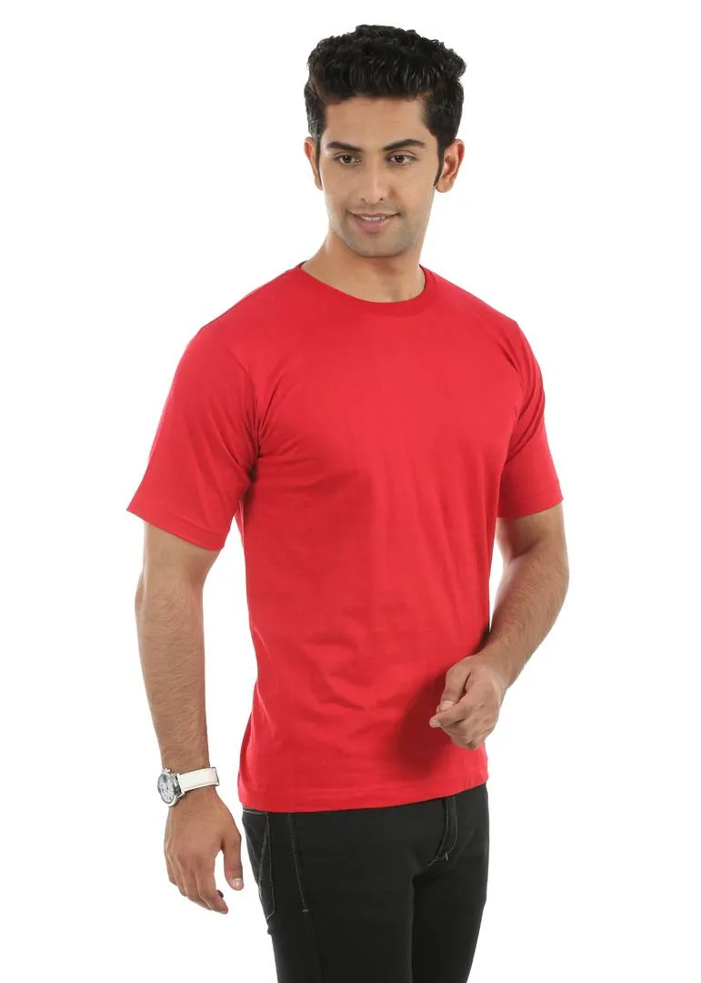 Men's Multicoloured Cotton Blend Solid Round Neck Tees (Pack of 5)