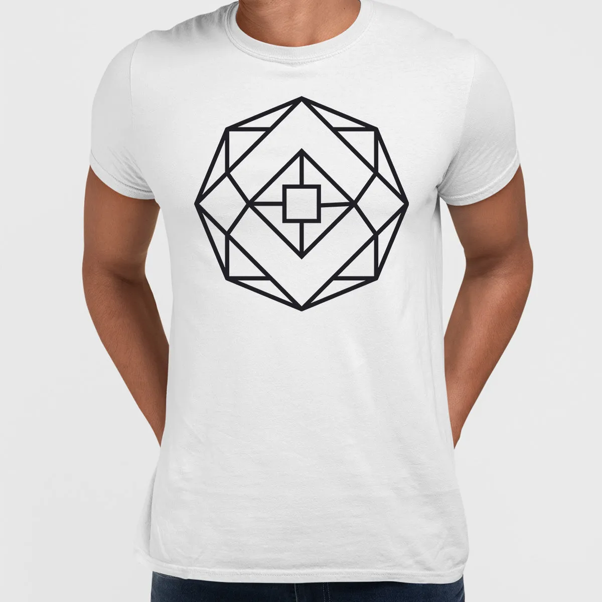 Modern Geometric Elements - Line Dots & Shapes Printed t-shirts Unisex Sample 21