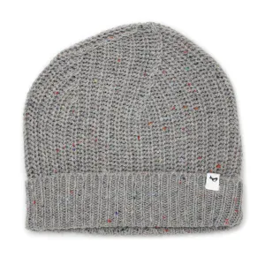 oh baby! Knitted Watchcap Hat - Charcoal Confetti