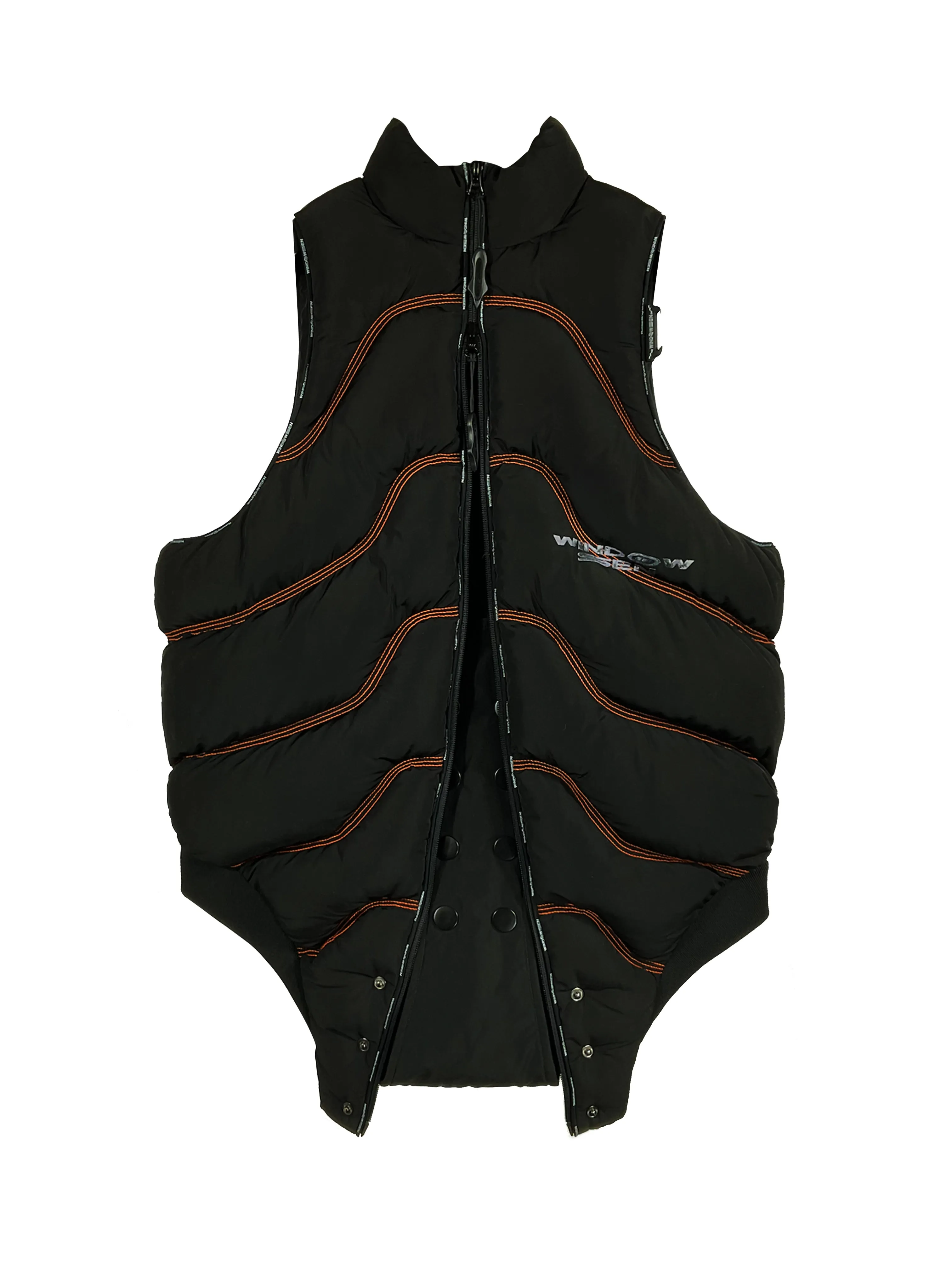 PANELED PUFFER ONE-PIECE VEST