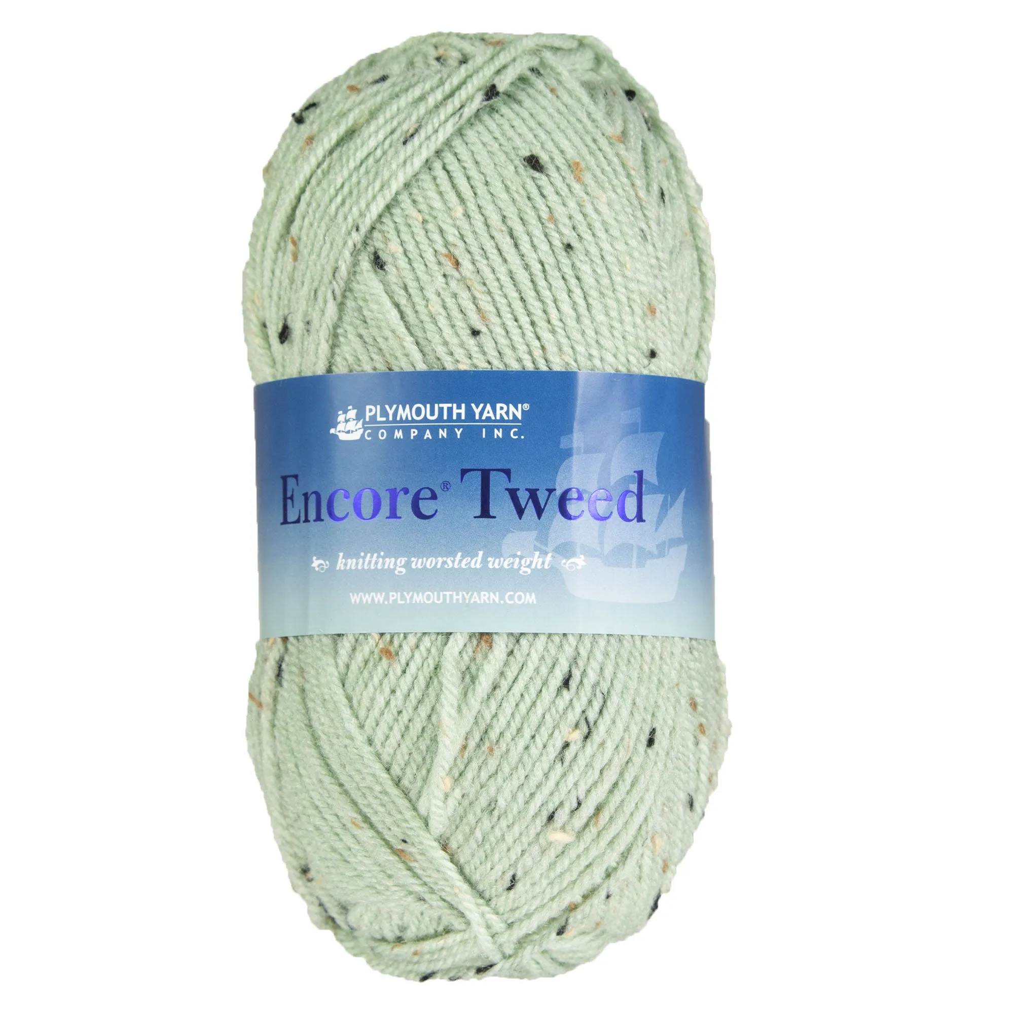 Plymouth Yarn Encore Tweed Yarn - 2334 Seafoam