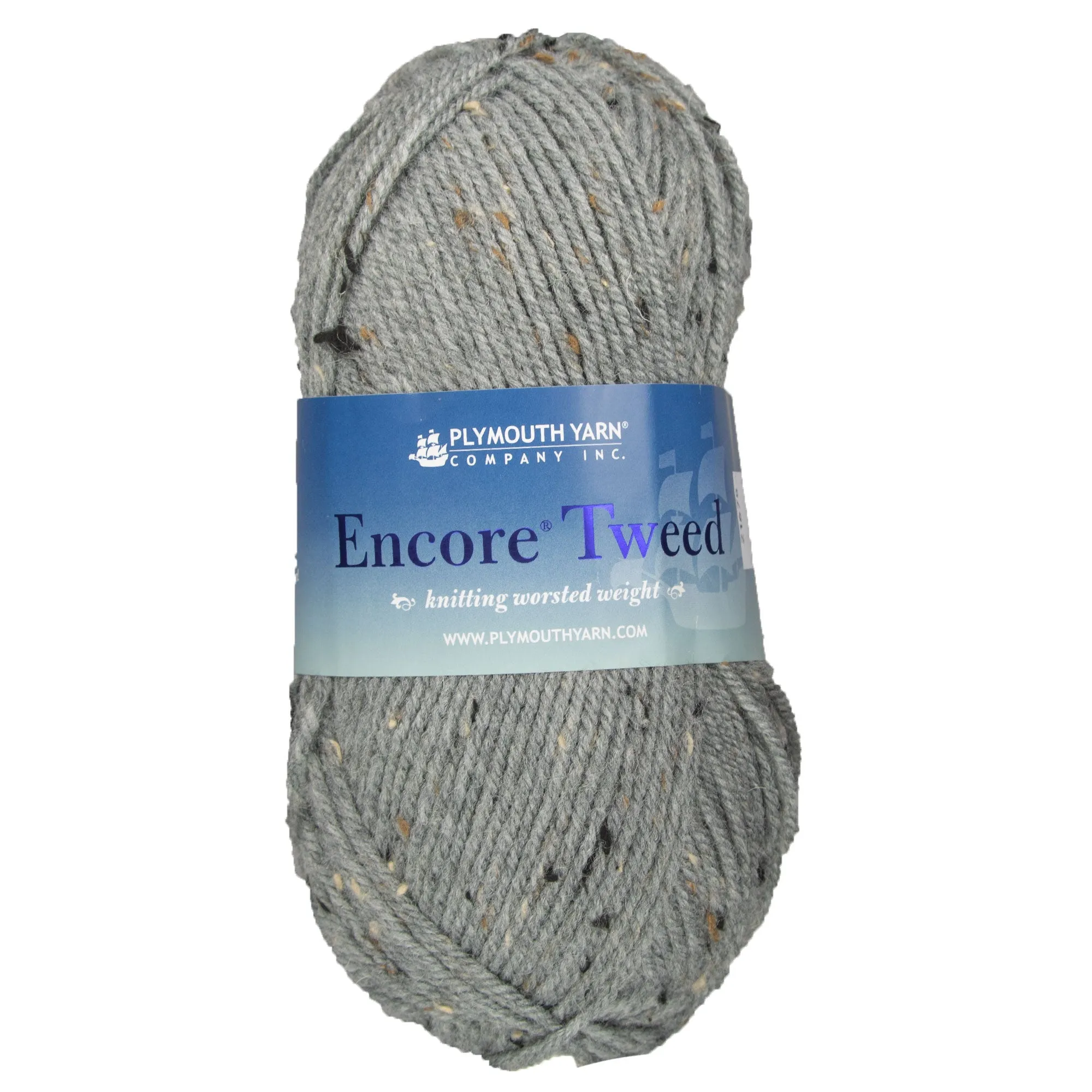 Plymouth Yarn Encore Tweed Yarn - T789 Grey