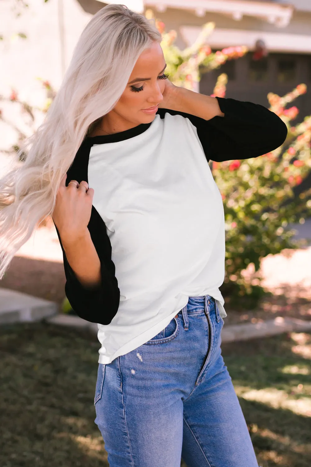 Raglan Sleeve Pullover Top