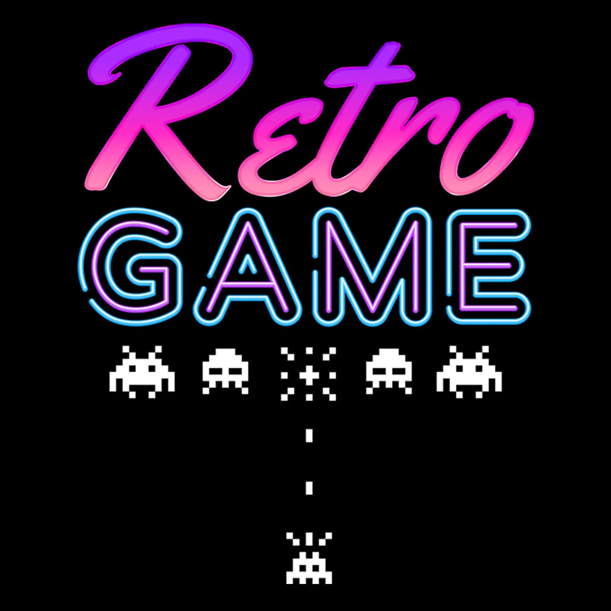 Retro Game Invaders - Cool Retro T-Shirt Collection