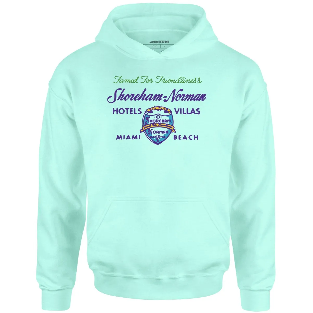 Shoreham Norman Hotels & Villas v2 - Miami, FL - Vintage Hotel - Unisex Hoodie