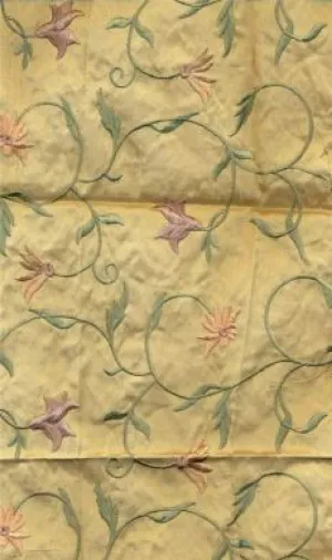 silk dupioni embroidery~classic gold