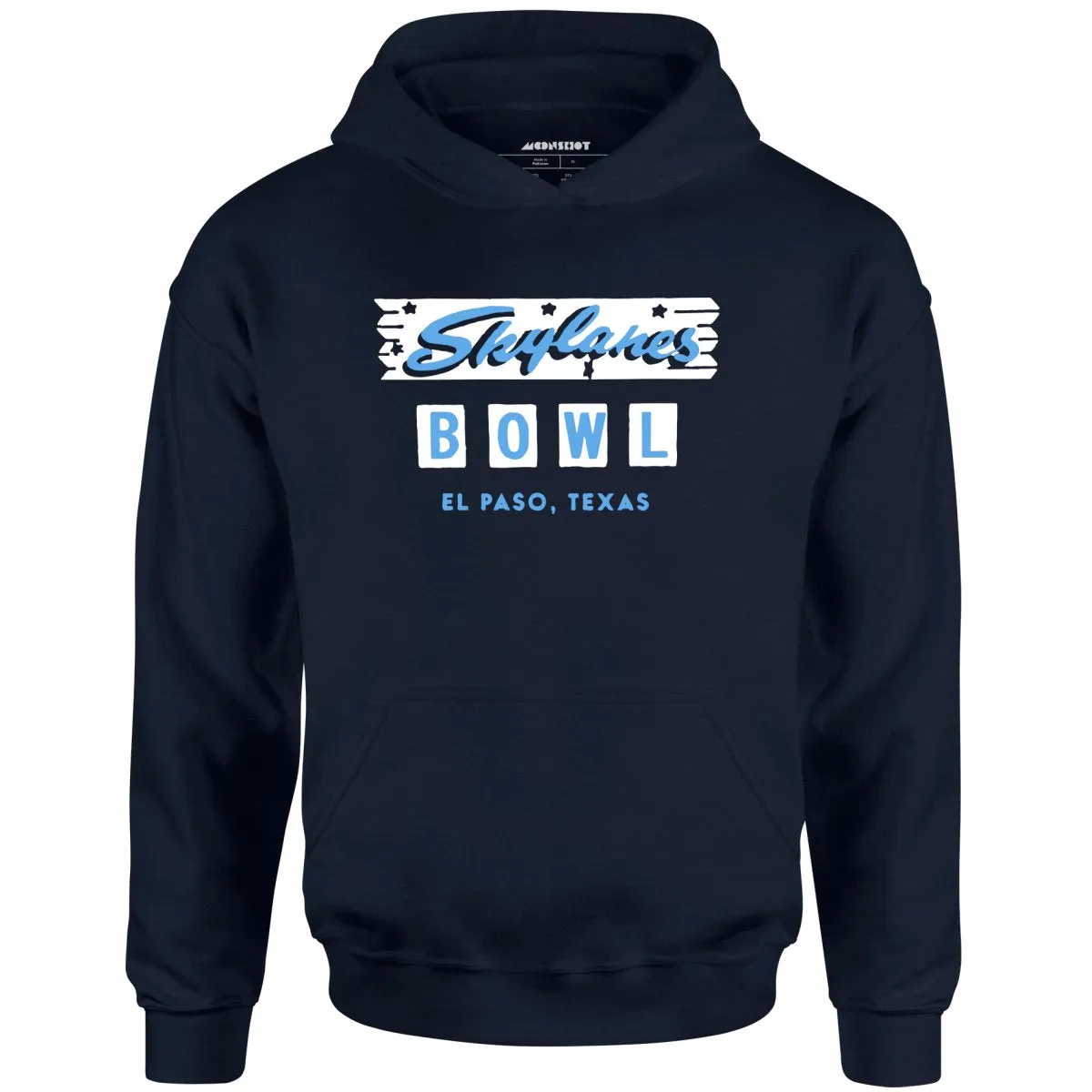 Skylanes Bowl - El Paso, TX - Vintage Bowling Alley - Unisex Hoodie