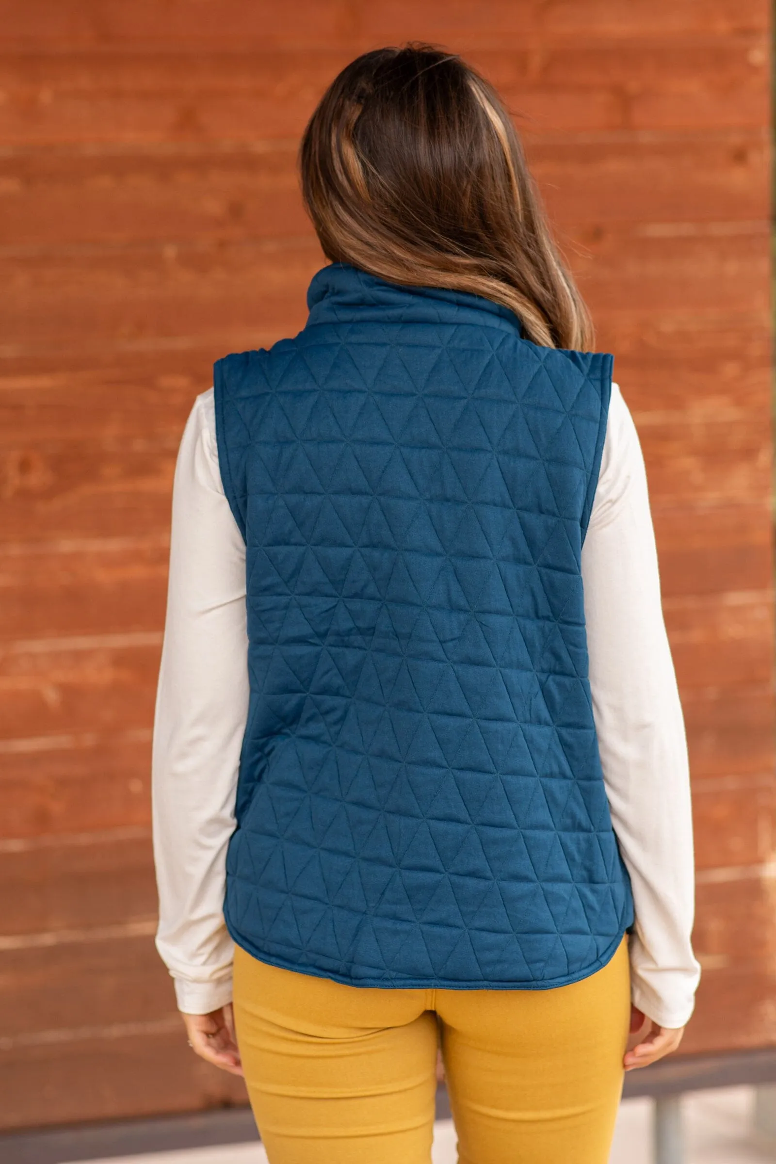 Teal Quilted Vest