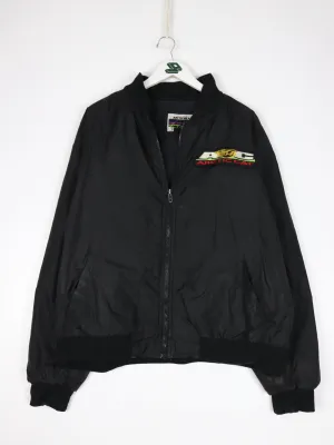 Vintage Arctic Cat Jacket Mens XL Black Racing Coat