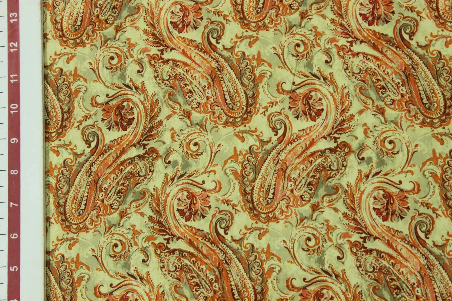 Yellow Printed Cotton Satin Fabrics Fabric